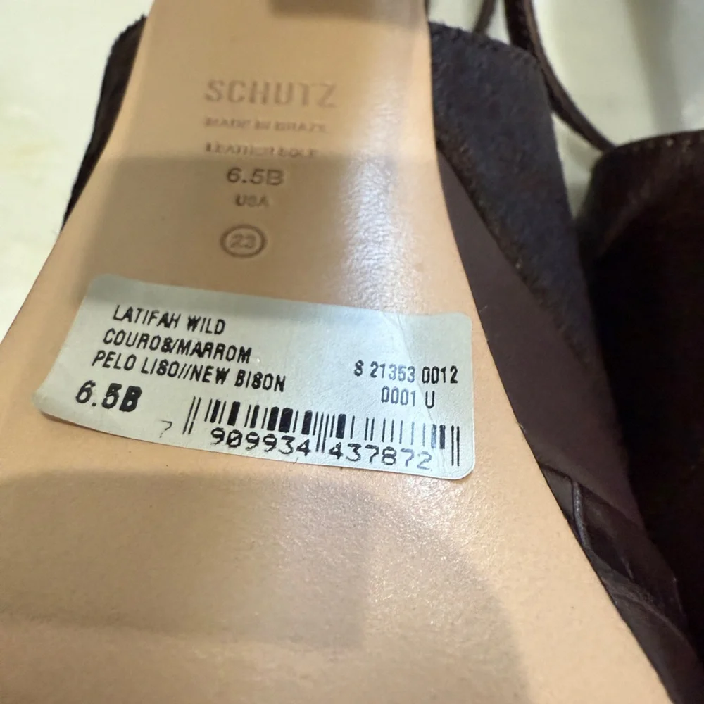 SCHUTZ vintage Dark Brown Platform high heels Sandals - Picture 7 of 7